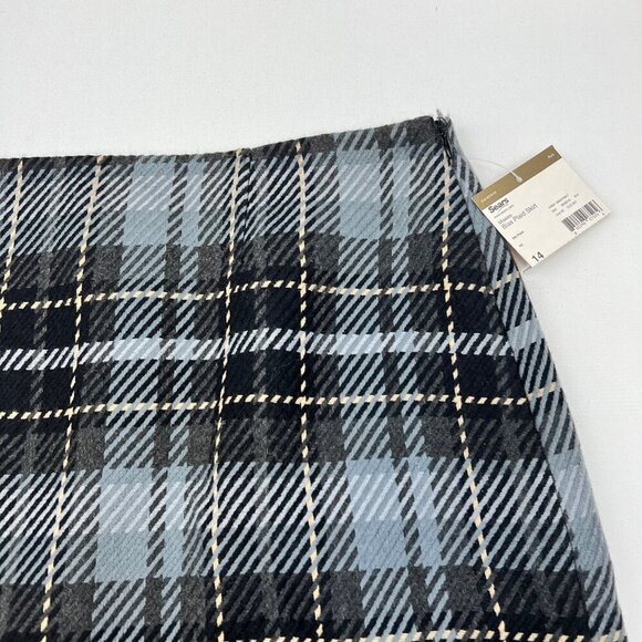 Covington Women’s Plaid Skirt Wool Blend Multicolor Size 14 New Zip - Picture 3 of 8